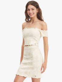 3 Venice Babe Jupe Tricot Côtelé Beige ARJKK03021 Roxy