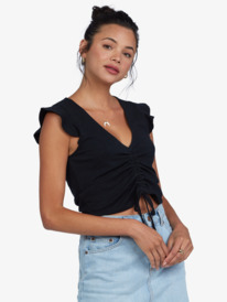 4 Flirty Vibe V-Neck Top  ARJKT03312 Roxy