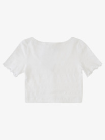 1 Uncomplicated Mind - Camiseta Crop con Botones Delanteros para Mujer Blanco ARJKT03364 Roxy
