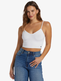 roxy, Roxy Brami Strappy Top, SNOW WHITE (wbk0) ROXY Brami - Strappy Top for Women ARJKT03366