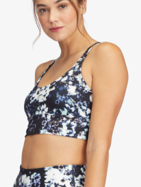 14 Kaileo Elongated Sports Bra Black ARJKT03373 Roxy