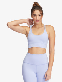 6 Kaileo Elongated Sports Bra Purple ARJKT03373 Roxy