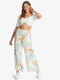 1 Flirty Walk Puff Sleeve Crop Top  ARJKT03380 Roxy