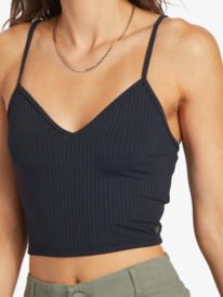 2 Roxy Brami Solid Halter Top Black ARJKT03419 Roxy