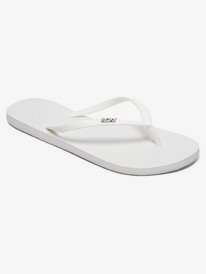 white roxy flip flops