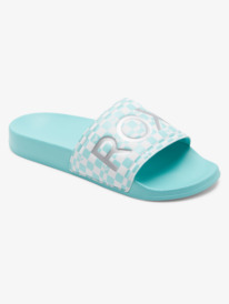 2 Womens Slippy Slider Sandals Blue ARJL100679 Roxy