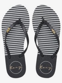 3 Viva Stamp Flip-Flops Black ARJL100683 Roxy