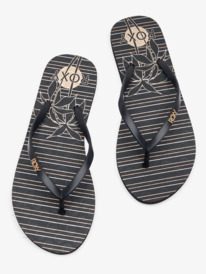 7 Viva Stamp Flip-Flops Black ARJL100683 Roxy