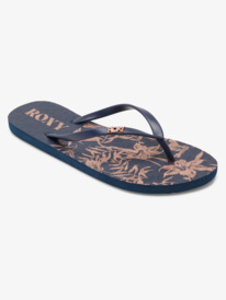 6 Viva Stamp Flip-Flops Blue ARJL100683 Roxy