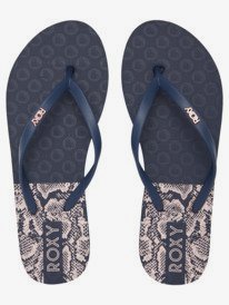 3 Viva Stamp Flip-Flops Blue ARJL100683 Roxy