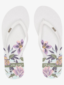3 Viva Stamp Flip-Flops White ARJL100683 Roxy