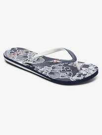 white roxy flip flops