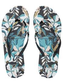 roxy, Portofino - Sandales pour Femme, BLACK/BLUE (bkb) Portofino - Flip-Flops for Women ARJL100870