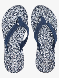 roxy, Vista Loreto Flip-Flops, HEATHER NAVY/WHITE (hw0) Vista Loreto - Sandals for Women ARJL100953