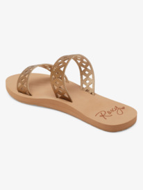 3 Womens Elora Faux Leather Sandals Brown ARJL101032 Roxy