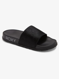 4 Womens Slippy Animal Sandals Black ARJL101040 Roxy
