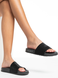 1 Womens Slippy Animal Sandals Black ARJL101040 Roxy