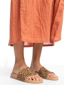 3 Slippy Animal - Sandales pour Femme Orange ARJL101040 Roxy