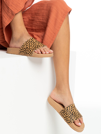 4 Slippy Animal - Sandales pour Femme Orange ARJL101040 Roxy