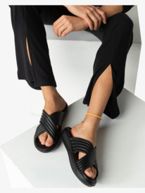1 Roxy Rivie Sandales pour Femme Noir ARJL101085 Roxy