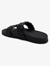 7 Womens Slippy Braided Water-Friendly Sandals Black ARJL101088 Roxy