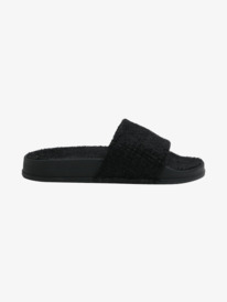 8 Womens Slippy Boucle Slider Sandals Black ARJL101094 Roxy