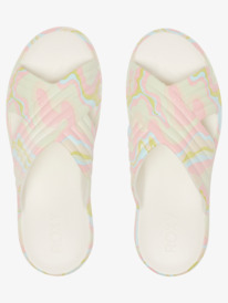 3 Roxy Rivie Print Sandals Pink ARJL101103 Roxy