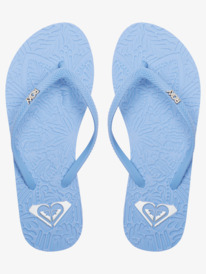 3 Womens Antilles Flip Flops Blue ARJL101114 Roxy