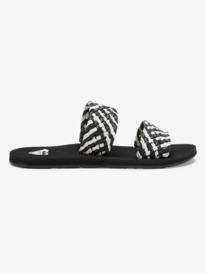 1 Porto Slide Slider Sandals Black ARJL101135 Roxy