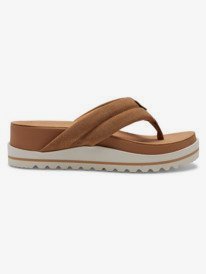 1 Thessa Leather Sandals Beige ARJL200805 Roxy
