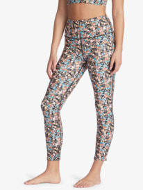 6 Kaileo High Waisted Ankle Length Workout Leggings Black ARJNP03235 Roxy