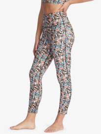 7 Kaileo High Waisted Ankle Length Workout Leggings Black ARJNP03235 Roxy