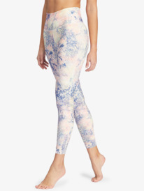 3 Kaileo High Waisted Ankle Length Workout Leggings White ARJNP03235 Roxy