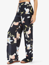 6 Midnight Avenue High-Waisted Printed Pull-On Pants Black ARJNP03258 Roxy
