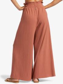 4 Jetsetter Wide Leg Pants Pink ARJNP03269 Roxy