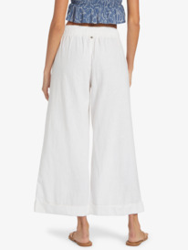 roxy, Senorita Smile Regular Waist Flare Pants, SNOW WHITE (wbk0) SENORITA SMILE ARJNP03271