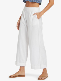 3 Senorita Smile Regular Waist Flare Pants White ARJNP03271 Roxy