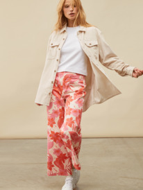 9 Womens Coastal Cruiser Wide Leg Trousers Orange ARJNP03272 Roxy