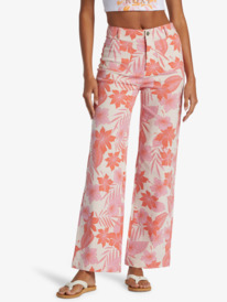 10 Womens Coastal Cruiser Wide Leg Trousers Orange ARJNP03272 Roxy