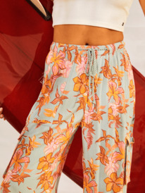 6 Precious Cargo - Pantalon cargo à taille haute Bleu ARJNP03274 Roxy