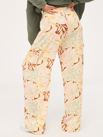 6 Precious High Waist Cargo Pants Green ARJNP03274 Roxy