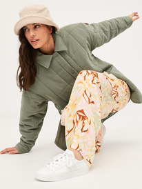 9 Precious High Waist Cargo Pants Green ARJNP03274 Roxy
