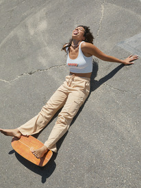 2 Precious Cargo High Waist Cargo Pants Brown ARJNP03275 Roxy