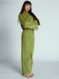 3 Chloe Kim - Pantalon en velours pour Femme Vert ARJNP03276 Roxy