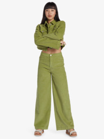 6 Chloe Kim - Pantalon en velours pour Femme Vert ARJNP03276 Roxy