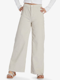 2 Chloe Kim Corduroy Pants Grey ARJNP03276 Roxy