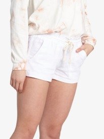 15 Oceanside Elastic Waist Shorts White ARJNS03007 Roxy