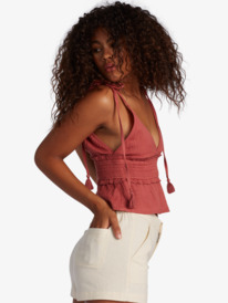 3 Oceanside High Waisted Short Non-Denim Shorts Beige ARJNS03146 Roxy