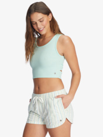 6 New Impossible Love Elasticized Shorts Green ARJNS03181 Roxy