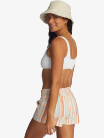 4 Oceanside 2 Stripe Beach Shorts White ARJNS03209 Roxy